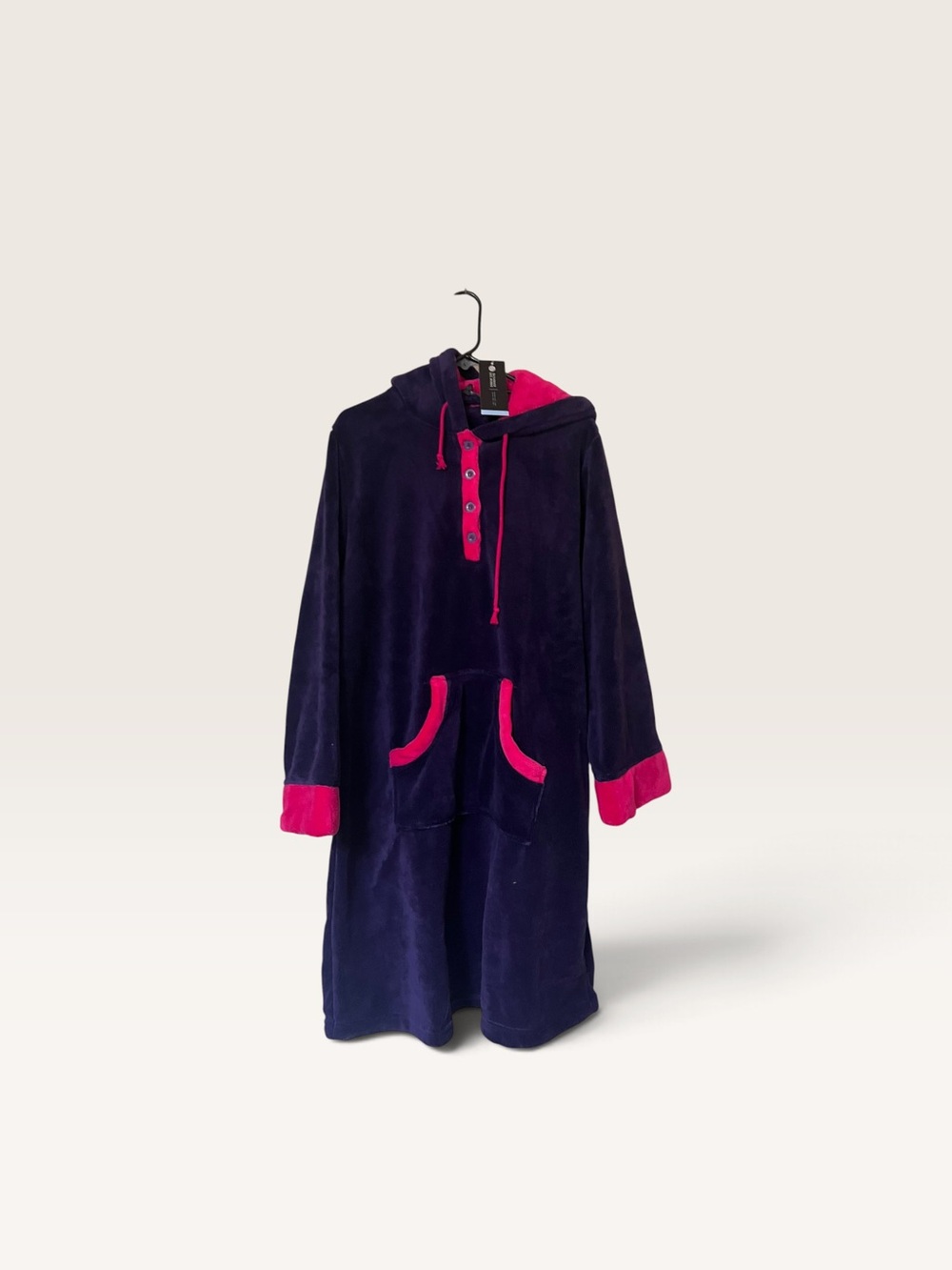 Vintage Alexander Del Rossa Robe
Womens L Purple Pink Hooded
Sweatshirt Fleece